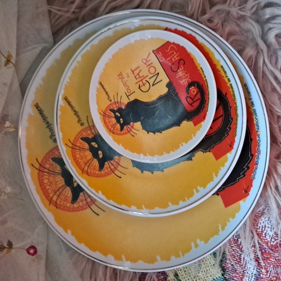 Set of 3 Tournée Du Chat Noir decorative plates from Paris - Picture 4 of 4